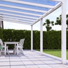 5m x 4m Traffic White Polycarbonate Roof Veranda