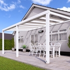 5m x 4m Traffic White Polycarbonate Roof Veranda