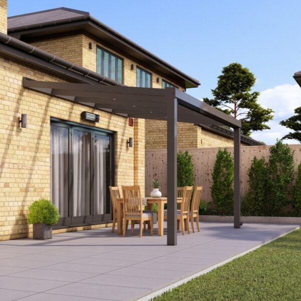 4m x 3.5m Anthracite Grey Glass Veranda - Image 2