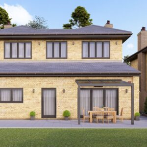 3m x 2.5m Anthracite Grey Polycarbonate Roof Veranda