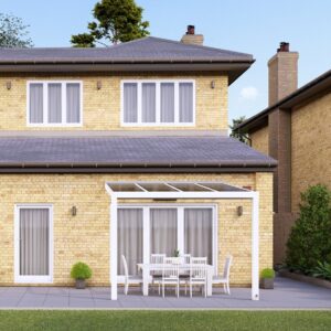 3m x 2.5m Traffic White Polycarbonate Veranda