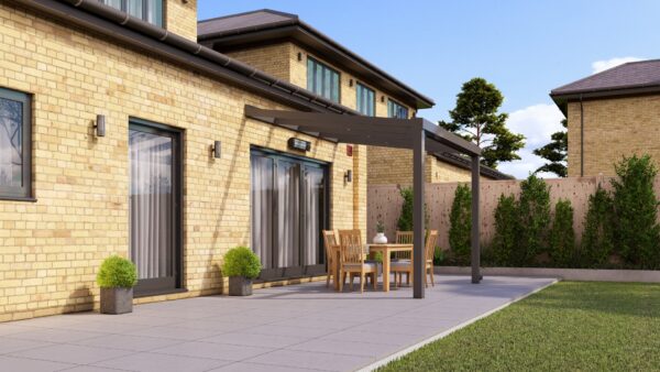 3m x 2.5m Anthracite Grey Polycarbonate Roof Veranda - Image 2