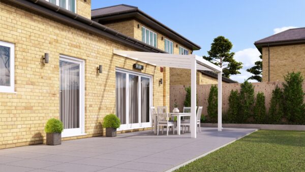 3m x 2.5m Traffic White Polycarbonate Veranda - Image 2