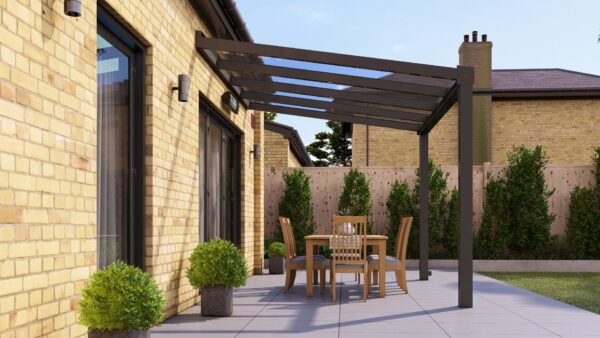 3m x 2.5m Anthracite Grey Polycarbonate Roof Veranda - Image 3