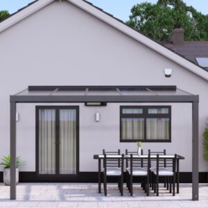 4m x 4m Anthracite Grey Polycarbonate Veranda