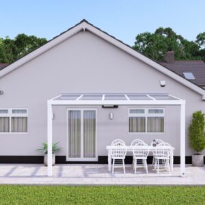 3m x 4m Traffic White Polycarbonate Veranda