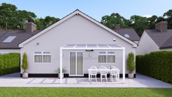 4m x 3m Traffic White Polycarbonate Veranda