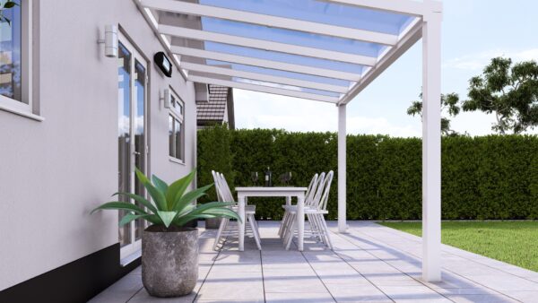 4m x 3m Traffic White Polycarbonate Veranda - Image 3