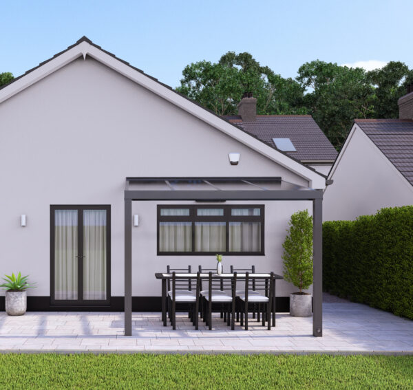 3m x 3.5m Anthracite Grey Polycarbonate Veranda