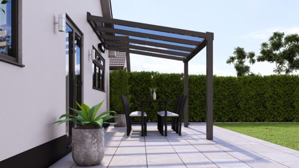 3m x 3.5m Anthracite Grey Polycarbonate Veranda - Image 2