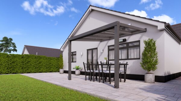 3m x 3.5m Anthracite Grey Polycarbonate Veranda - Image 3