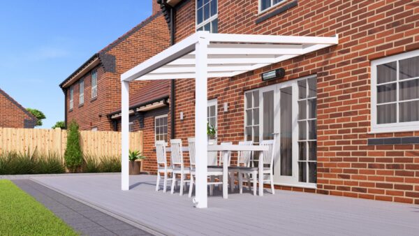 3m x 3m Traffic White Polycarbonate Veranda - Image 2