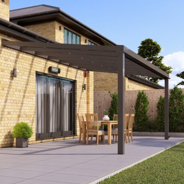 5m x 4m Anthracite Grey Glass Veranda - Image 2