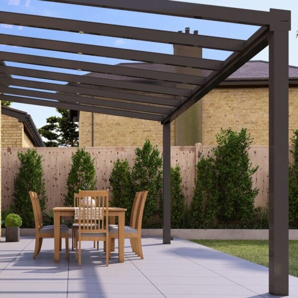 5m x 4m Anthracite Grey Glass Veranda - Image 3