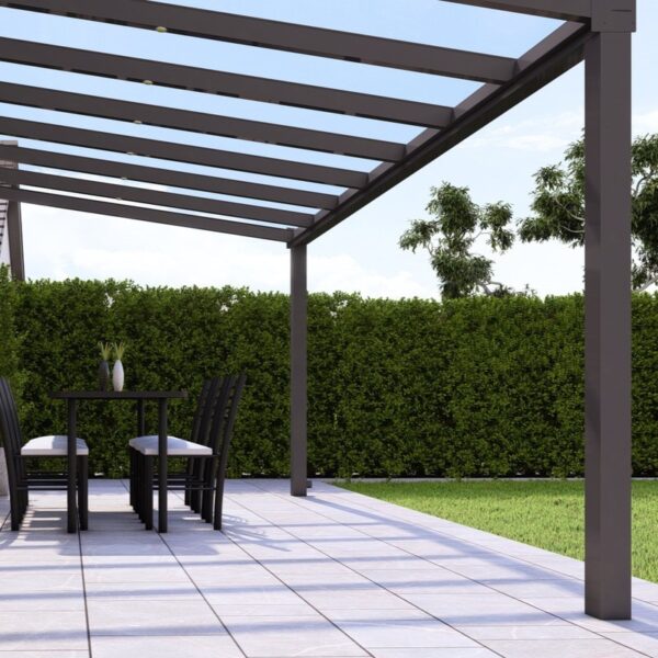 5m x 2.5m Anthracite Grey Glass Veranda - Image 2