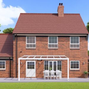 5m x 3.5m Traffic White Polycarbonate Veranda