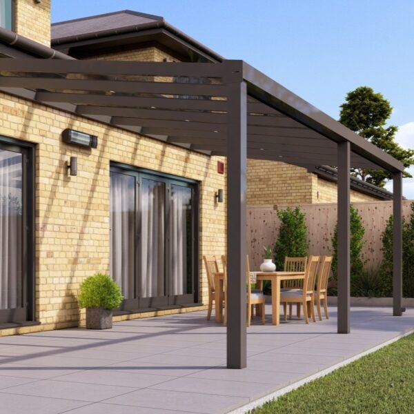 6m x 2.5m Anthracite Grey Glass Veranda - Image 2